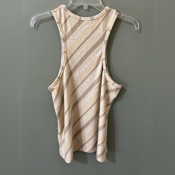 NWOT Free People Sidelines Tank Top Shirt Ivory Combo Racerback L Large - Picture 4 of 6
